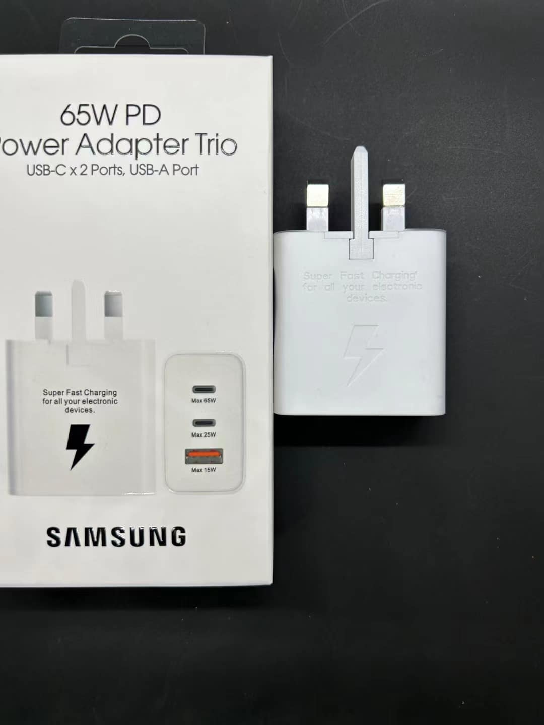 Samsung Super Fast Charging PD Adapter USB-C Wall Charger 25W 35W 45W 65W Power Adapter with Power Delivery Technology for Galaxy Smartphones, Tablets, Laptops, Earbuds and USB-C Compatible Devices  .