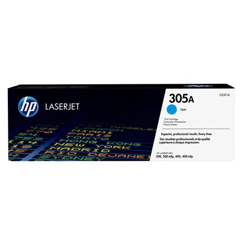 HP 305A Cyan LaserJet Toner Cartridge (CE411A)
