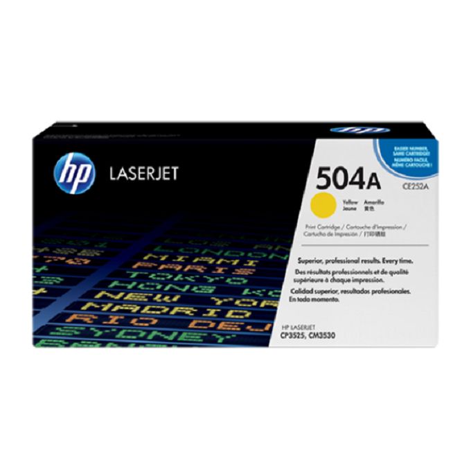 HP 504A Yellow LaserJet Toner Cartridge (CE252A)