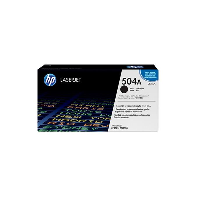 HP 504A Black LaserJet Toner Cartridge (CE250A)