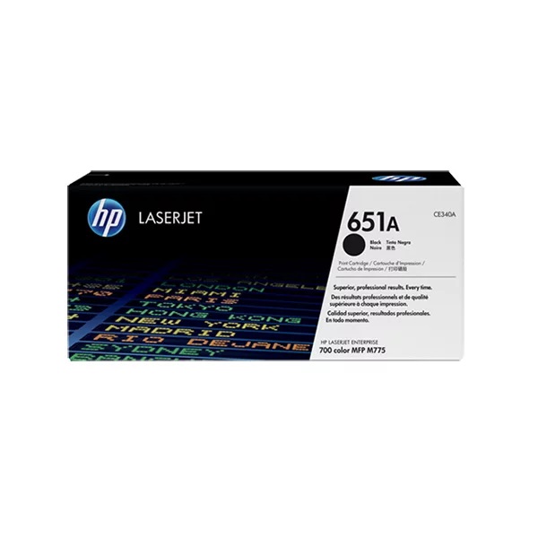 HP 651A Black LaserJet Toner Cartridge (CE340A)