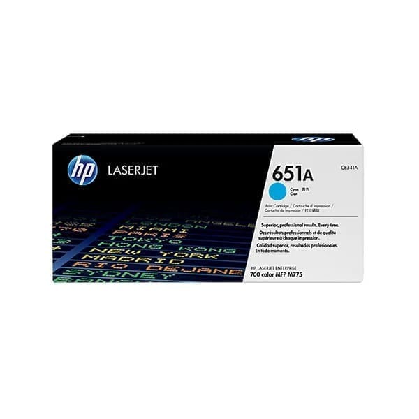 HP 651A Cyan LaserJet Toner Cartridge (CE341A)