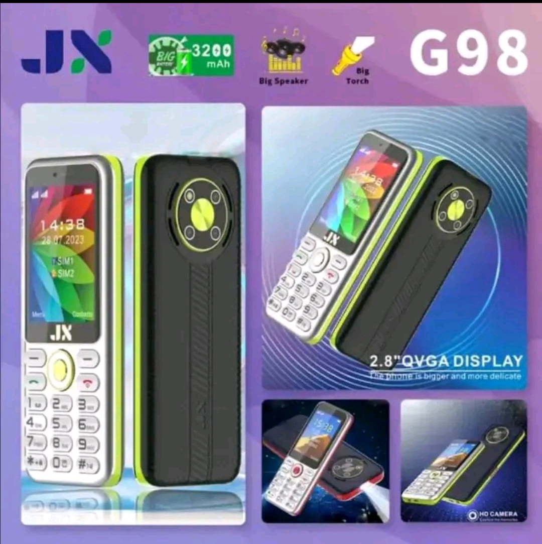 LIMITED DISCOUNT !!! BRAND NEW JX G98 Feature Phone | 2.8" Big Screen | 3200mAh Big Battery | Dual SIM Powerful Keypad Phone - Loud Speaker, Big Screen, Wireless FM & Torch