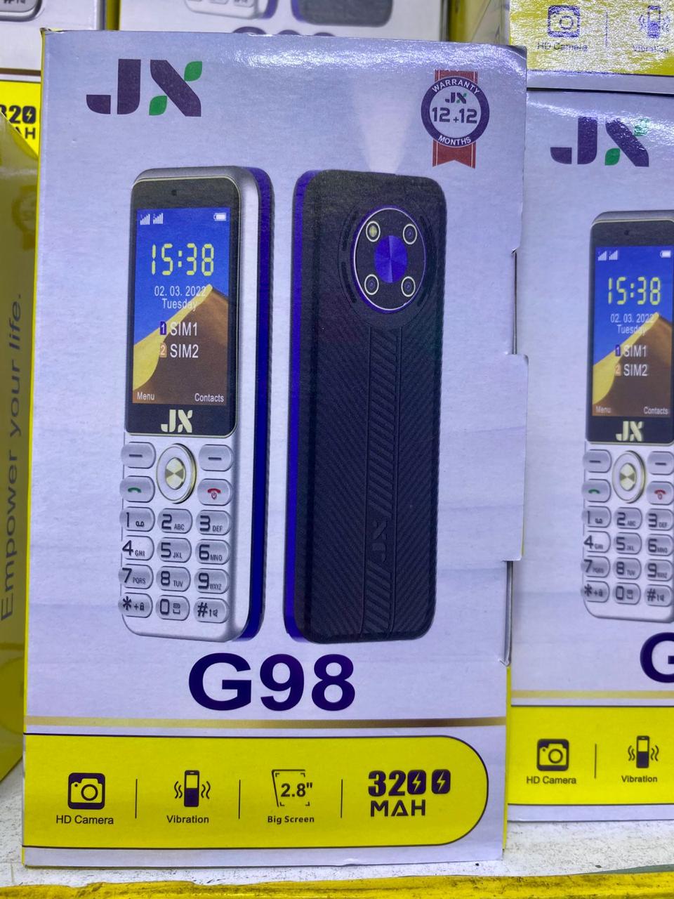 LIMITED DISCOUNT !!! BRAND NEW JX G98 Feature Phone | 2.8" Big Screen | 3200mAh Big Battery | Dual SIM Powerful Keypad Phone - Loud Speaker, Big Screen, Wireless FM & Torch
