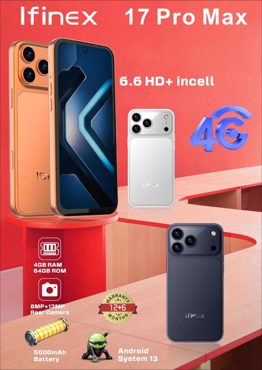 SUPERSALE DEALS🔥BRAND NEW Ifinex 17 PRO MAX  64GB ROM+4GB RAM BIG BATTERY 5000MAH SCREEN 6.6’’ HD+INCELL FACE UNLOCK ANDROID