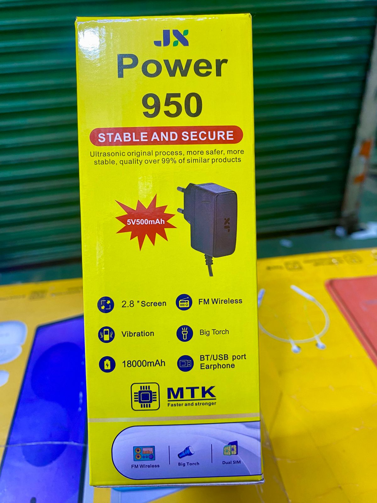 BRAND NEW !!!  JX POWER 950 (Powerhouse Feature Phone)JX Power 950 Feature Phone | 18000mAh Battery power bank feature, loud Bluetooth speaker & bright torch. ultimate powerhouse feature phone!