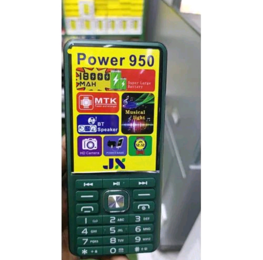 BRAND NEW !!!  JX POWER 950 (Powerhouse Feature Phone)JX Power 950 Feature Phone | 18000mAh Battery power bank feature, loud Bluetooth speaker & bright torch. ultimate powerhouse feature phone!
