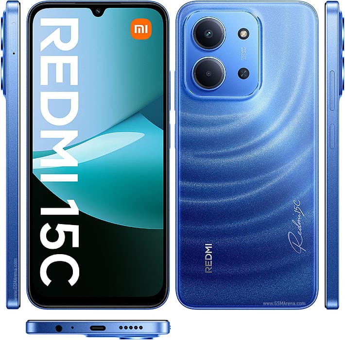 REDMI 15C 128GB ROM 8(4+4) GB Ram 6.9'' LCD 50MP Main Camera 8MP selfie camera 6000mAh 33W Fast Charger Android 15 Xiaomi Hyper OS 2 Mediatek  Side Fingerprint smart phones + FREE GIFTS FOR YOU