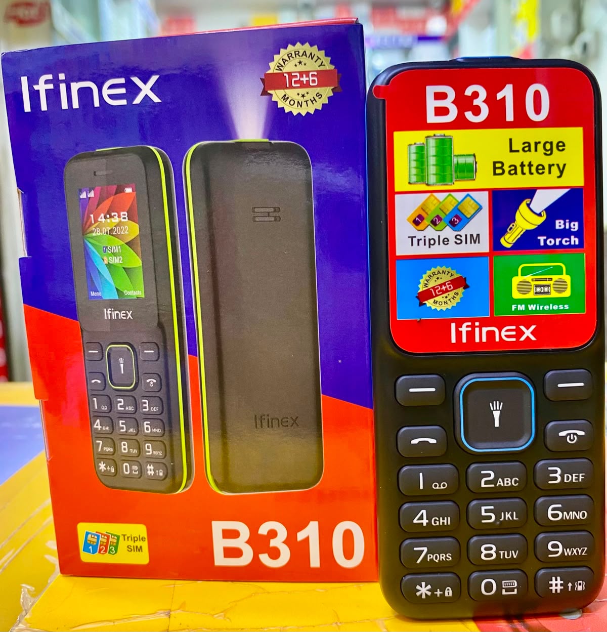 LIMITED DISCOUNT 🔥🔥🔥🔥 BRAND NEW B310 TRIPLE SIM CARD FEATURE PHONE WITH Bluetooth /Wireless FM/SD Slot kabambe/katululu/mulika mwizi/button feature phone