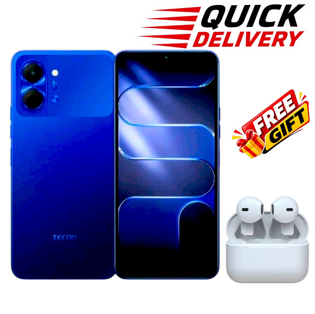 TECNO POP 20 64GB + 8(4+4)GB 4G Network 6.75" 120Hz Hole Screen Dual Speakers IP64 Waterproof 13MP 5000mAh 15W Type-C Android 15 Dual SIM Phone Side Fingerprint Unlock phones