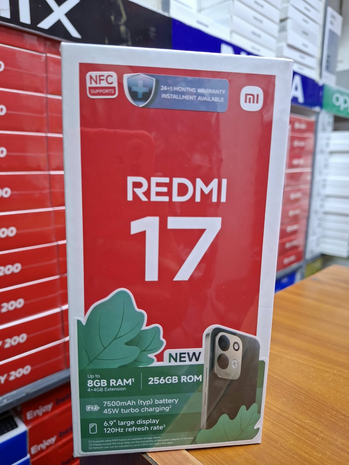 Redmi 17 4G by XIAOMI Smartphone 128GB/256GB ROM  8GB RAM 6.9" 120Hz Display, 7500mAh Battery, 50MP AI Camera, 45W Fast Charging, IP65) Brand: Redmi | Similar products from Redmi