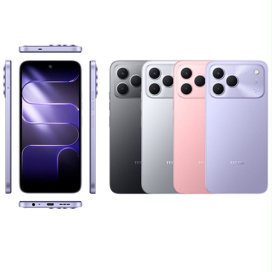 Tecno spark 50 4G network, massive 6.7 screen display . massive 7000Mah battery capacity 50mp camera len.256gb storage, type C charger