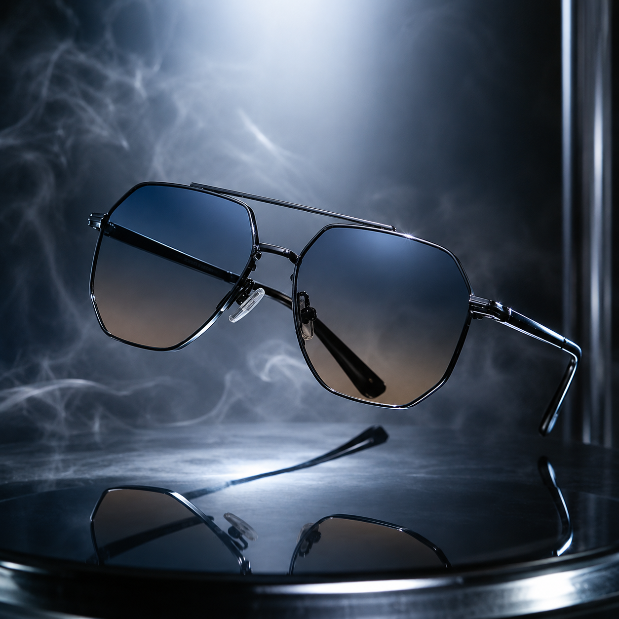 Luxury Geometric Sunglasses for Women Men UV400 Fashion Gradient Lens Polygon Eyewear Vintage Metal Frame Driving Sun Glasses Outdoor Shades