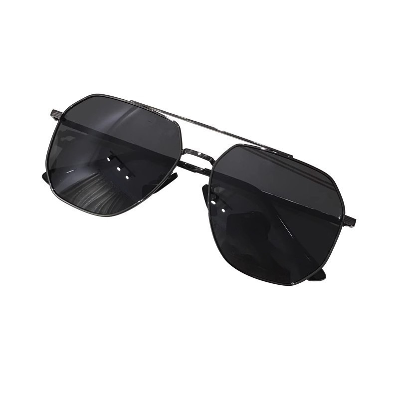 Luxury Geometric Sunglasses for Women Men UV400 Fashion Gradient Lens Polygon Eyewear Vintage Metal Frame Driving Sun Glasses Outdoor Shades