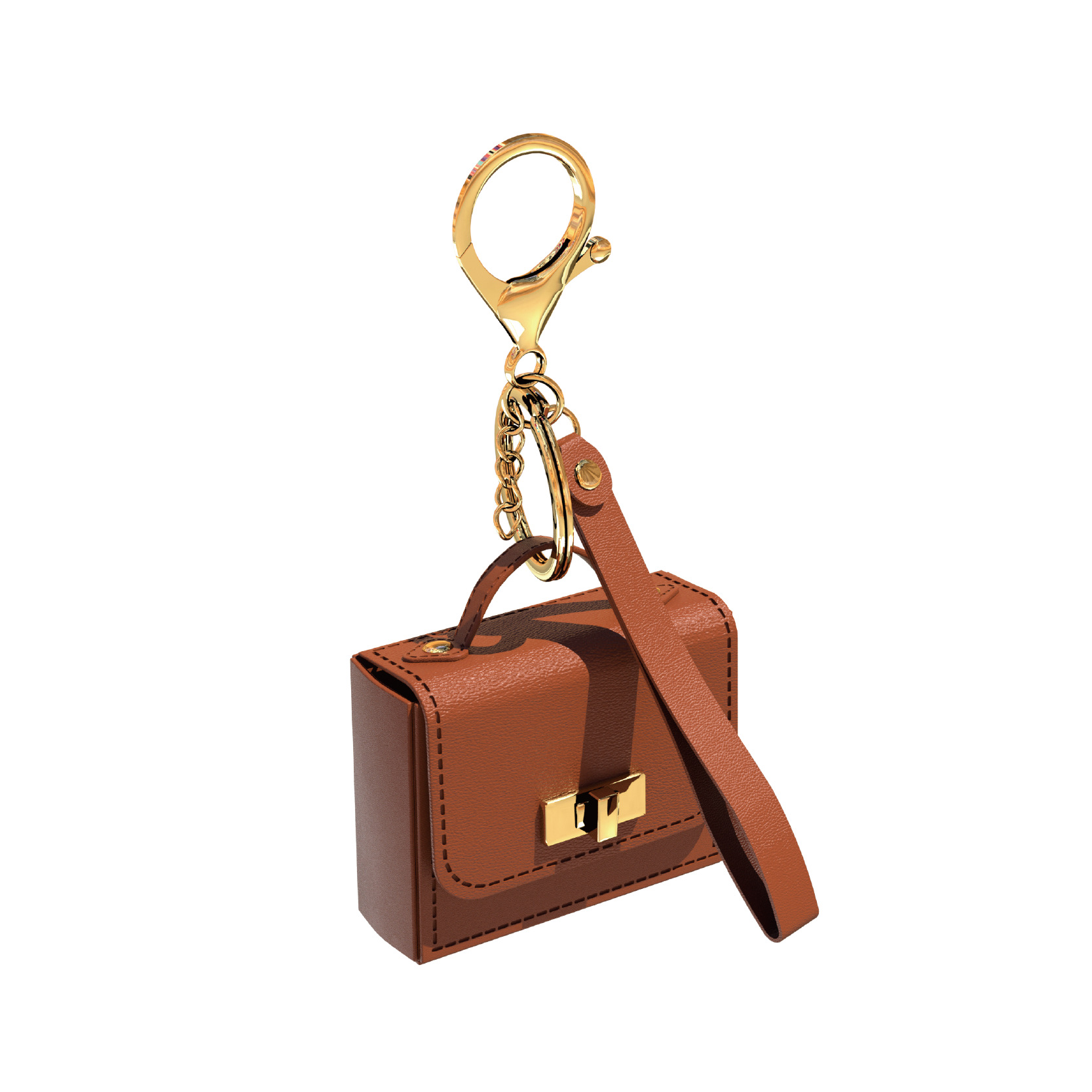 2pcs Mini Handbag Bag Charm Keychain Elegant Purse Pendant Wrist Strap Fashion Bag Accessory Gift for Women Girls