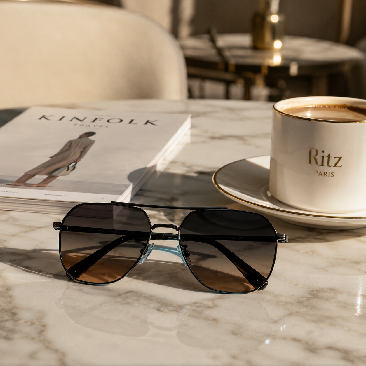 Luxury Geometric Sunglasses for Women Men UV400 Fashion Gradient Lens Polygon Eyewear Vintage Metal Frame Driving Sun Glasses Outdoor Shades
