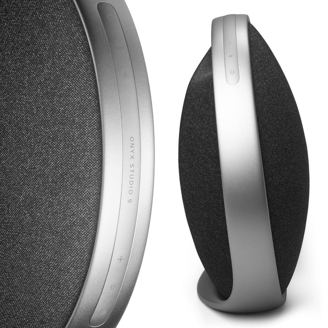 Harman Kardon Onyx Studio 9 - Portable Stereo Bluetooth Home Speaker with Built-in Battery and USB Charging, self-Tuning, and Multi-Speaker Connection by Auracast