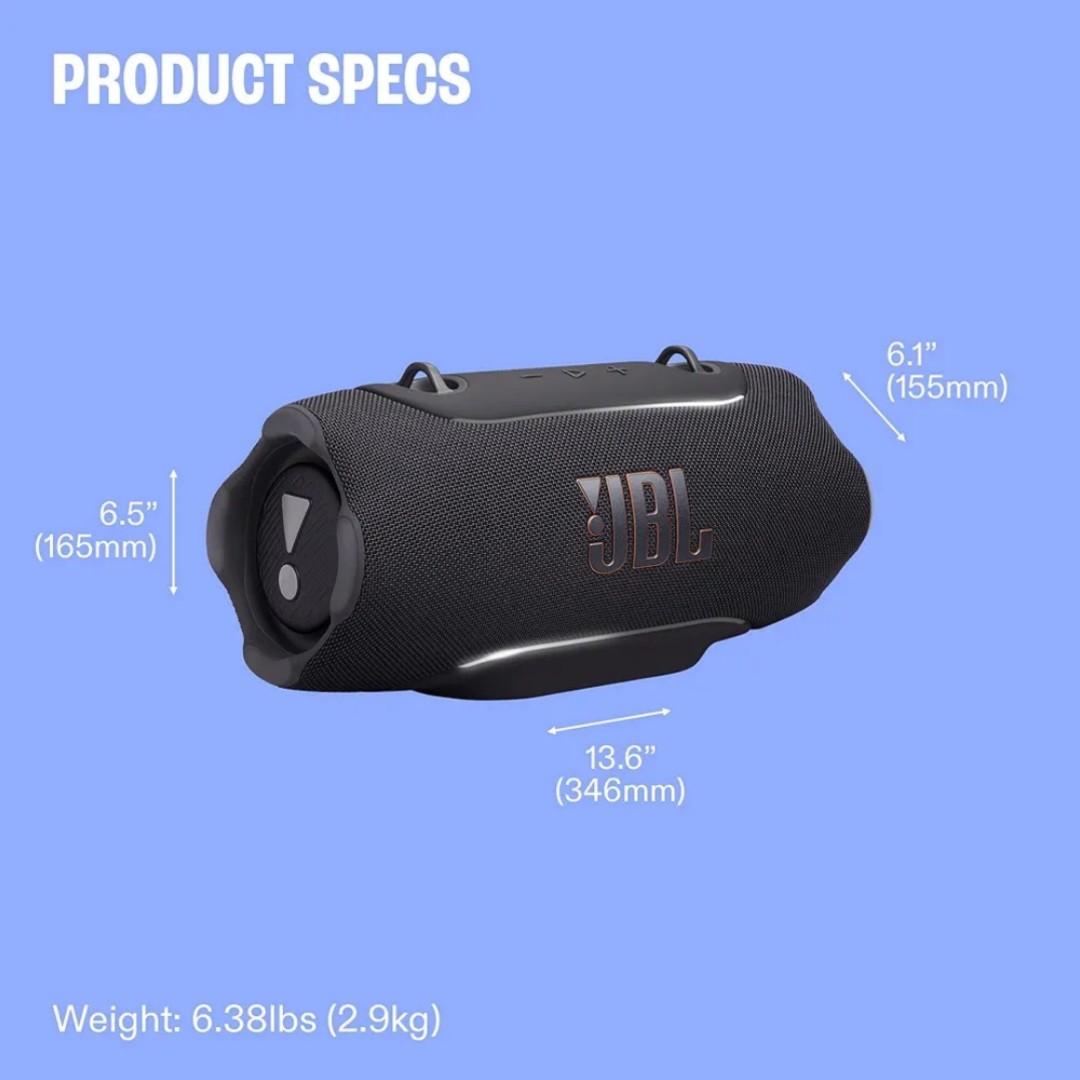 JBL Xtreme 5 Portable Waterproof Speaker with Massive Legendary JBL Sound, Ambient Edge Lighting, Convenient Shoulder Strap, Supports Lossless USB-C Audio, Built-in power bank & Auracast