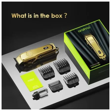 Oraimo Smart Clipper 2 Gold Professional Hair Clipper OPC-CL30G- Professional and Powerful | Ultra Double Blades | Super Powerful Monitor | Smart Digital Display