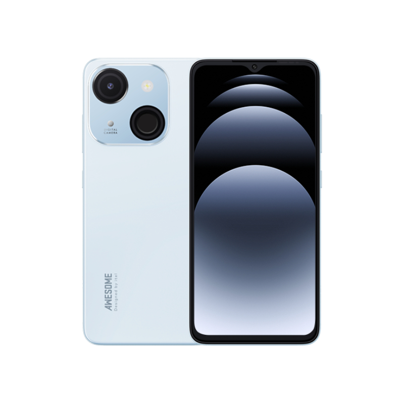 BRAND NEW ITEL A06 4GSMARTPHONE- 64GB STORAGE 4GB RAM, 4000mAh, 6.56" Water-drop HD Display, 5W PowerCharge,8MP AI Camera(12months Warranty)-BLUE