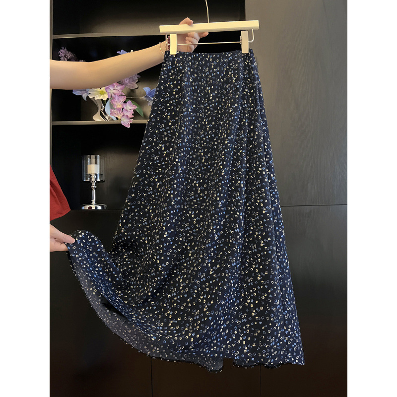 Irregular fish tail skirt with five line edging for women in summer, slim mid length skirt, fashionable and versatile commuting skirt for women