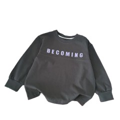 Children's pure cotton T-shirt, baby's stylish hoodie, girls' Korean version long sleeved embroidered top, boys' spring and autumn style base shirt