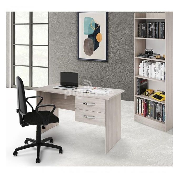 (BRAND NEW) Modern Office Desk 1 Meter Office Chair Set Office Study Desk with Ergonomic Office Chair Durable Comfortable Home & Office Brown/White/grey