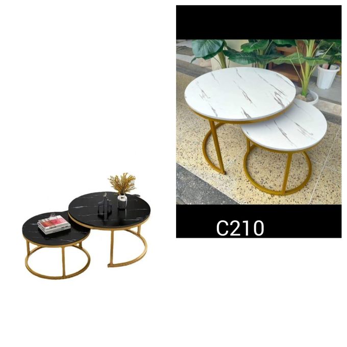 {BRAND NEW}Nesting Bree Nordic luxury coffee table 2 in 1 tables Marble effect,Tempered Glass Effect Dining Room Furniture Nesting Nordic luxury coffee table