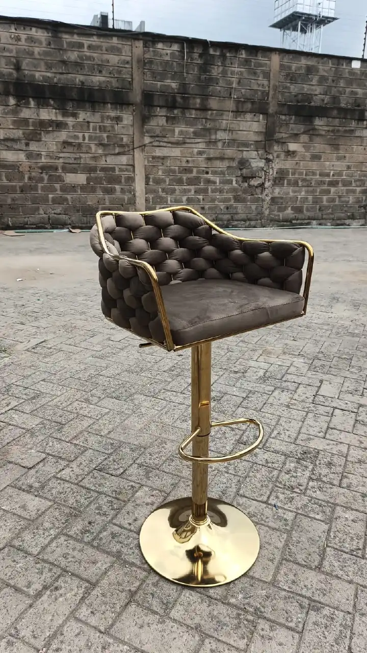 BRAND NEW!! Gold Metal Counter Bar Stools KitchenCHAIR Luxury Designer Backrest Bar ISLAND Taburete Alto Home Furniture lounge KITCHENSTOOLS BAR STOOLS Generic 16 Scale Round Swivel Chair Pub Barstool