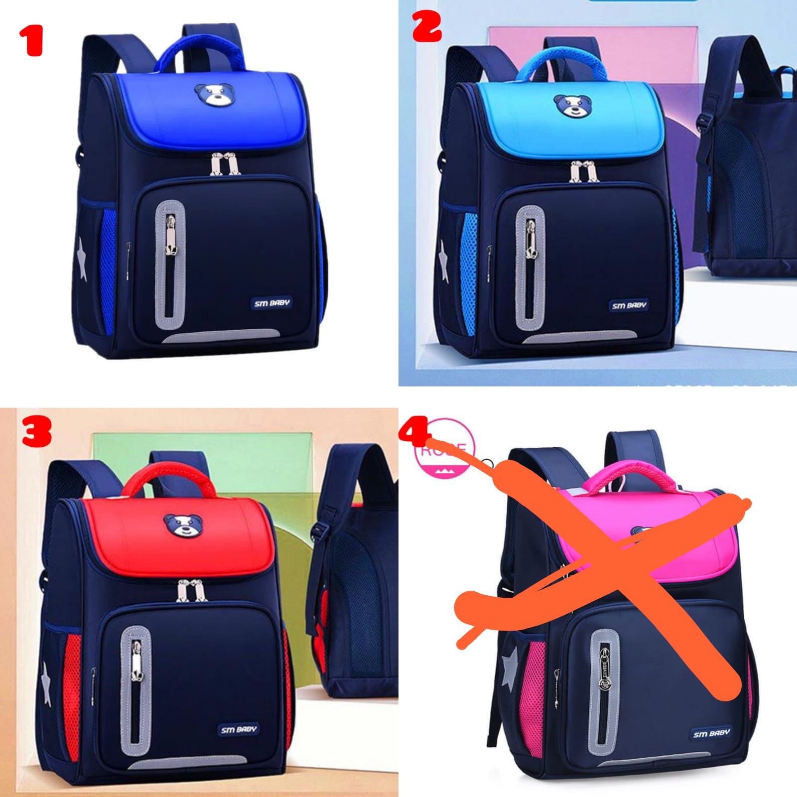 This children’s school backpack is a stylish and practical bag designed especially for young learners. Featuring a cute bear logo on the front flap and vibrant color options.