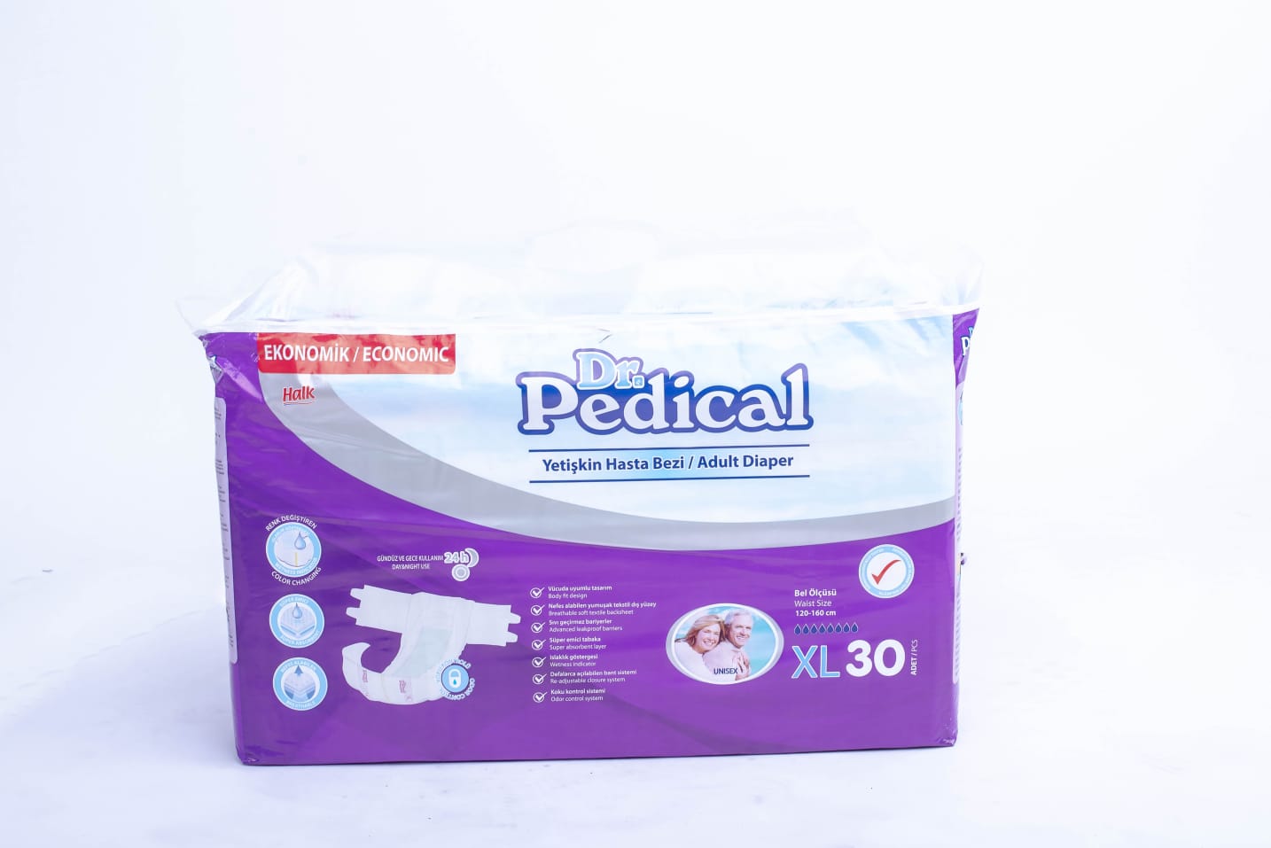 DR PEDICAL DISPOSABLE ADULT DIAPERS XL SIZE 30PCS IN A PACK