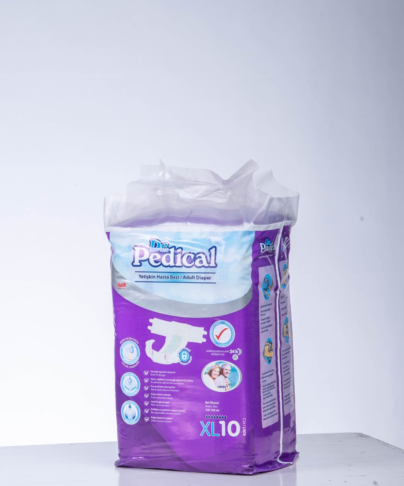 DR PEDICAL DISPOSABLE ADULT DIAPERS XL 10PCS IN A PACK