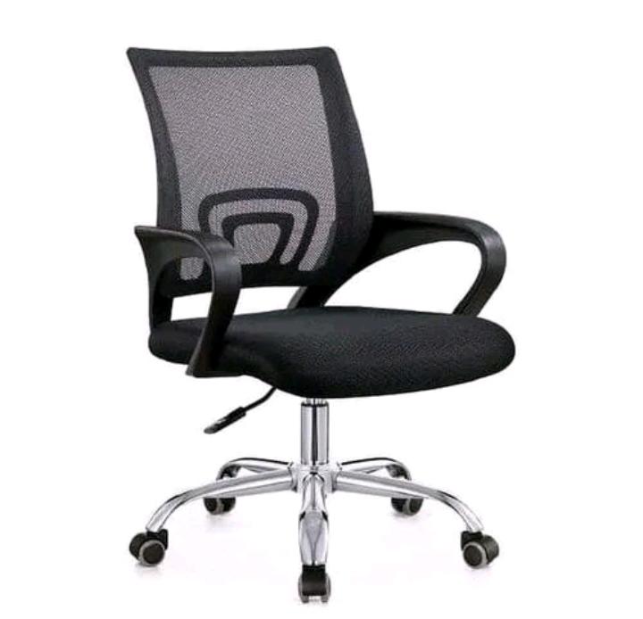 Secretarial Mesh Office Chair with Adjustable Headrest, Ergonomic Office Swivel Chair with Lumbar Support, Breathable High-Quality Mesh Computer Desk Chair for Home and Office Use, Adjustable Height C