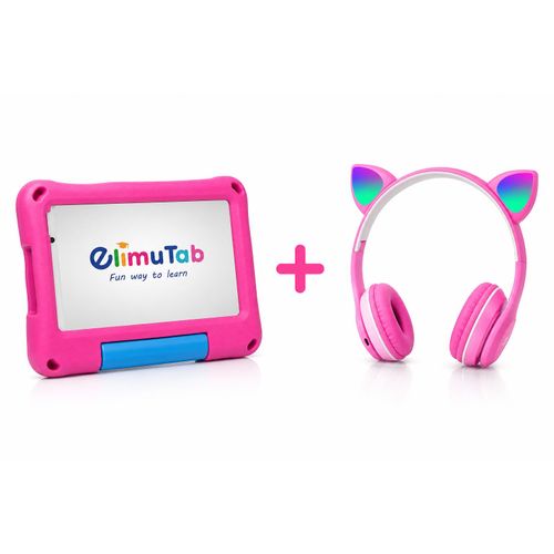 Elimu tab ET04 Pro Kids Tablet 7” WiFi, 3GB RAM + GB Storage + FREE Wireless Headphones PINK