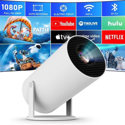 Full HD Smart Portable Projector - Wireless, HDMI, Home & Office