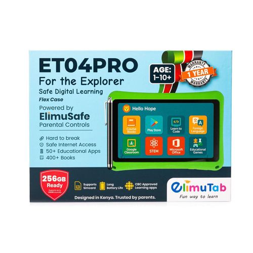 Elimu tab ET04 Pro Kids Tablet 7” WiFi, 3GB RAM + GB Storage + FREE Wireless Headphones PINK