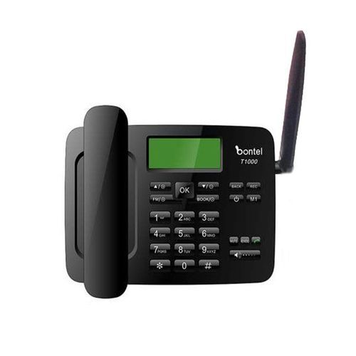 Bontel T1000, Wireless Desktop Phone, Sms,,Feature- Black,,home And Office