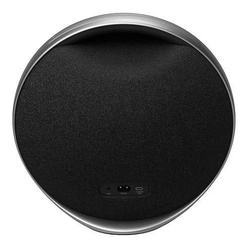 Harman Kardon Onyx Studio 9 - Portable Stereo Bluetooth Home Speaker with Built-in Battery and USB Charging, self-Tuning, and Multi-Speaker Connection by Auracast - Black