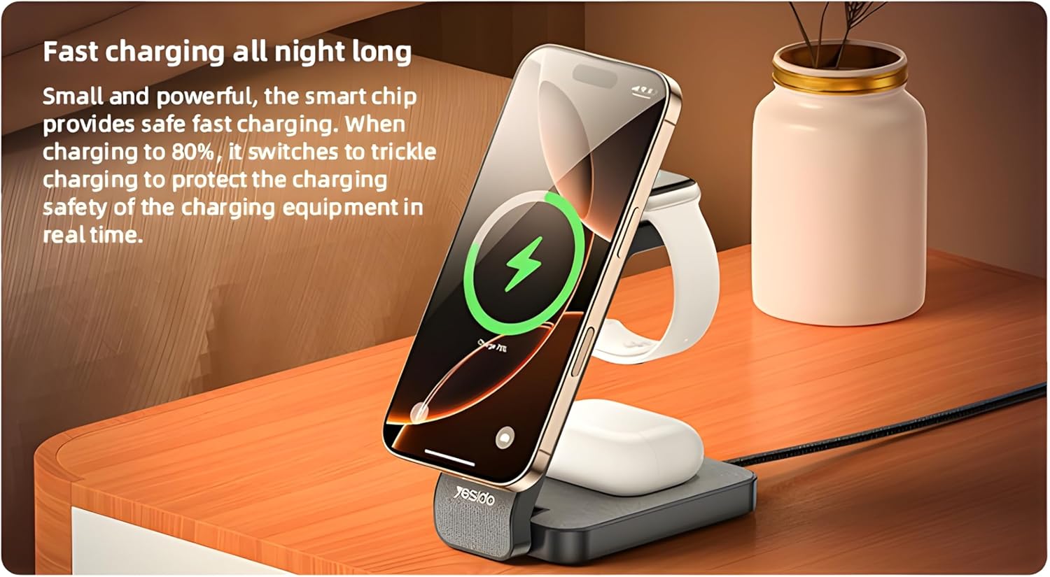 Yesido DS26 Foldable Wireless Charger, a 5-in-1 magnetic charging station.