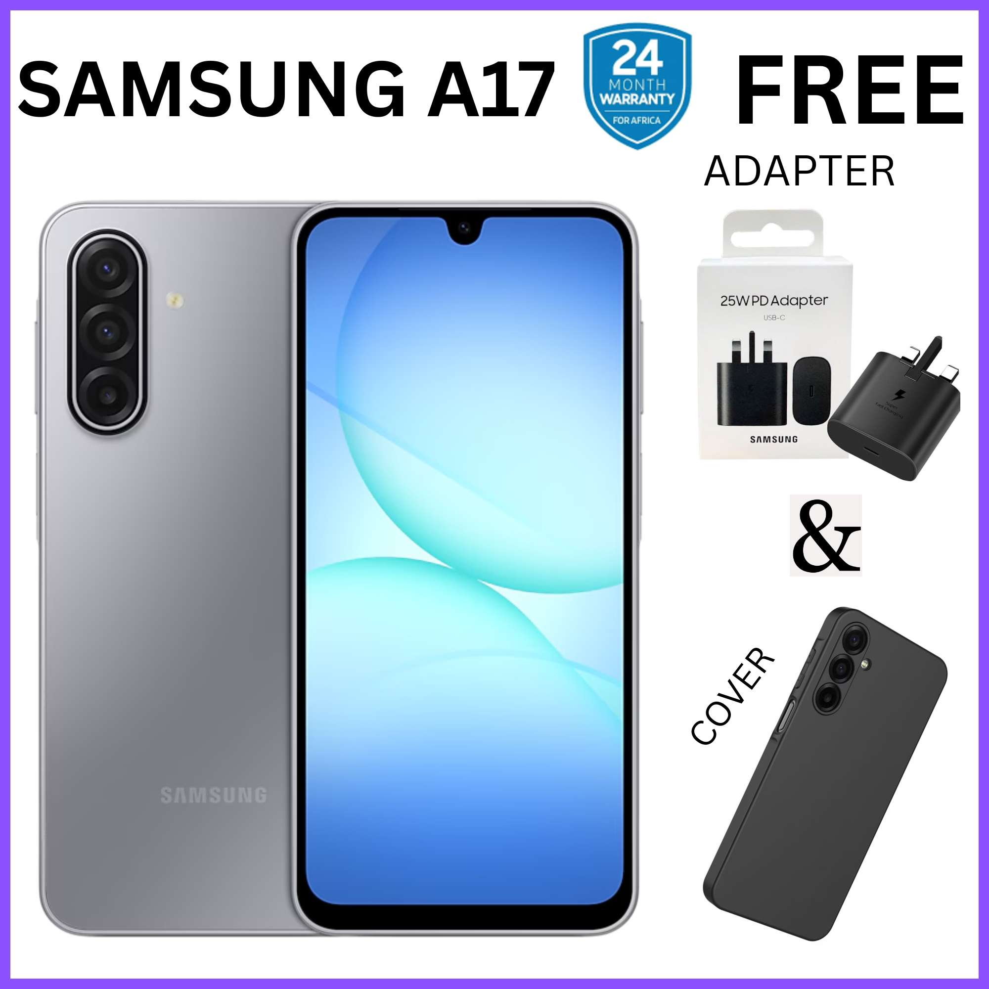 12TH ANNIVASARY!!!!![2-Year Local Warranty] Samsung Galaxy A17 128GB+4GB 6.7" Super AMOLED Display Mediatek Helio G99 50MP Triple Camera Android 15 IP54 Waterproof 5000mAh 25W Type-C AI Smart Phones
