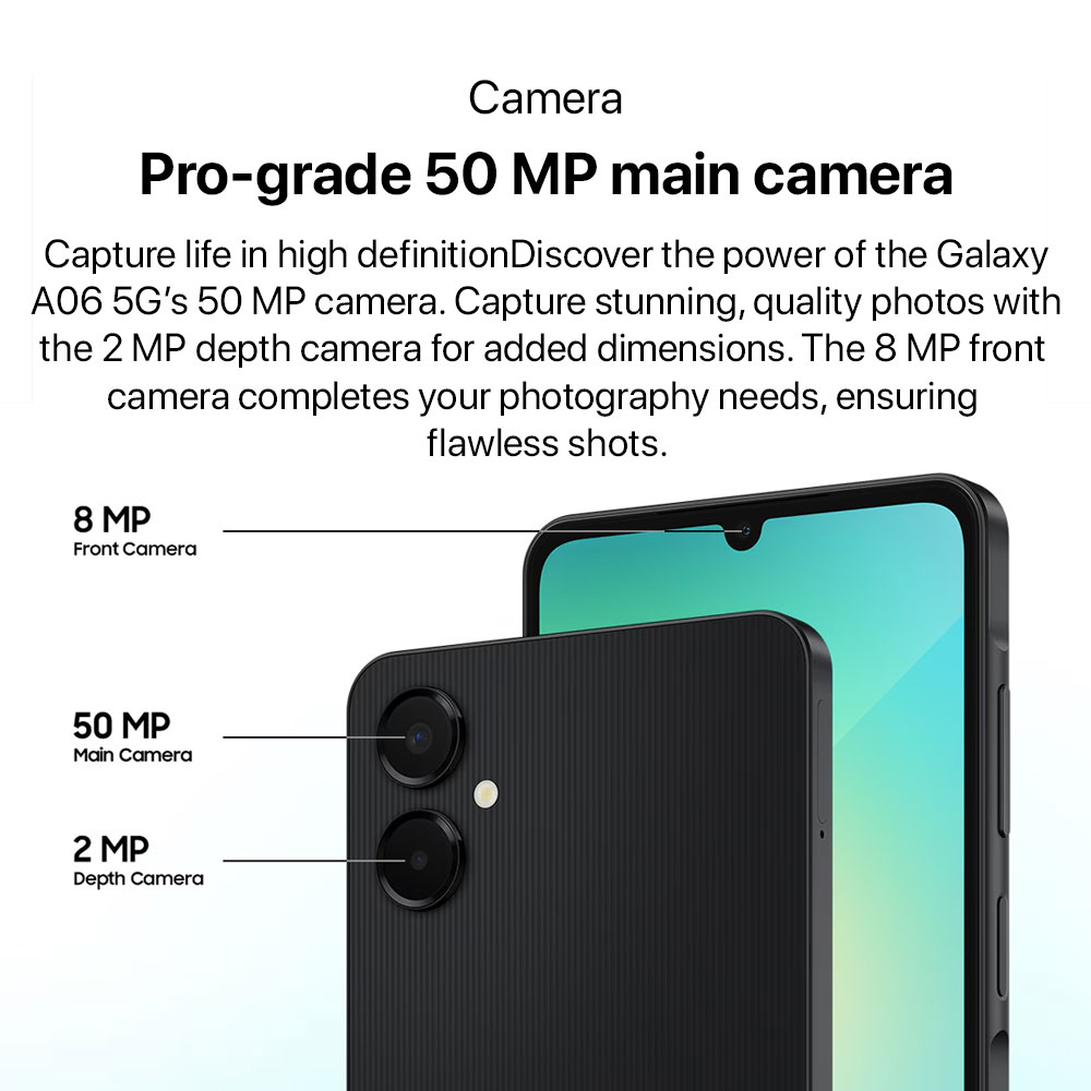 Brand New Samsung Galaxy A06 64GB+4GB 50MP Camera 6.7" 90Hz MTK Helio G85 (12nm) 5000mAh 25W Type-C Charge Android 14 Smart Phones phone