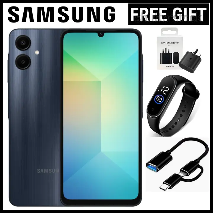 Brand New Samsung Galaxy A06 64GB+4GB 50MP Camera 6.7" 90Hz MTK Helio G85 (12nm) 5000mAh 25W Type-C Charge Android 14 Smart Phones phone