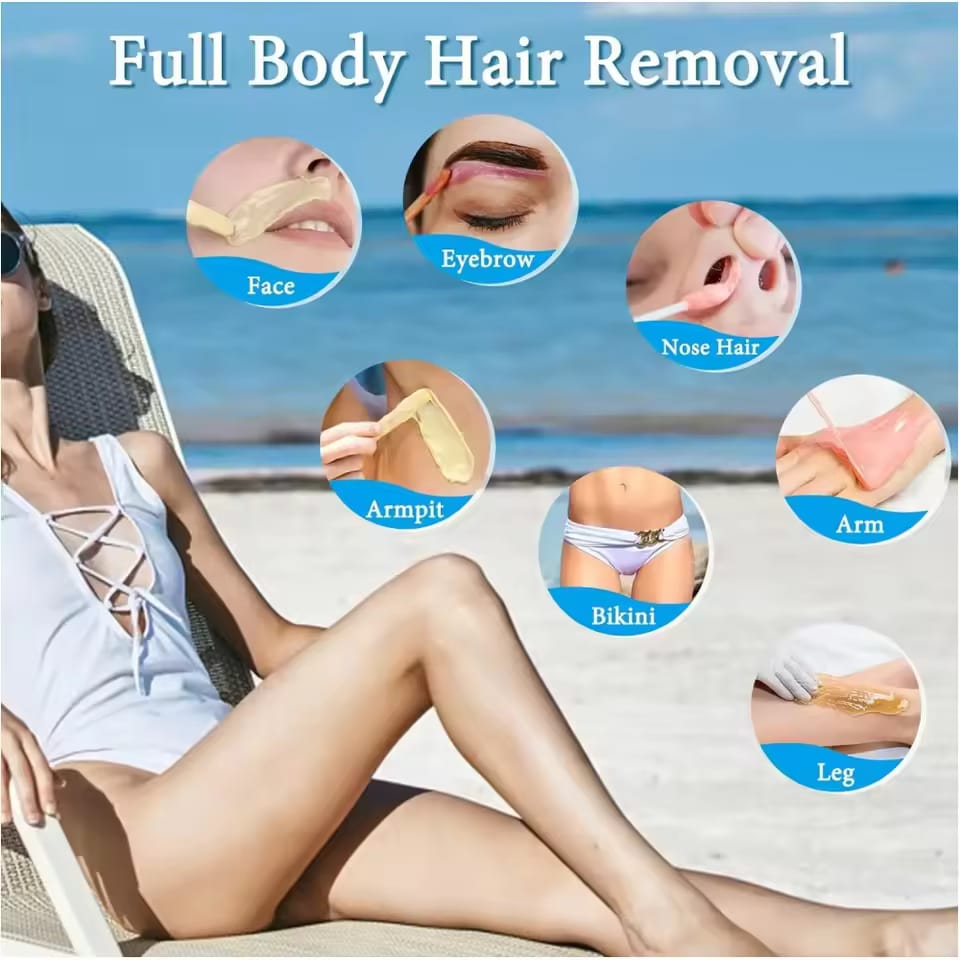 Portable Wax Heater Machine Rapid Heating Waxing Device Electric Hair Removal Wax Warmer Epilator Professional Salon Home Use Wax Melting Pot for Depilatory Waxing Treatment