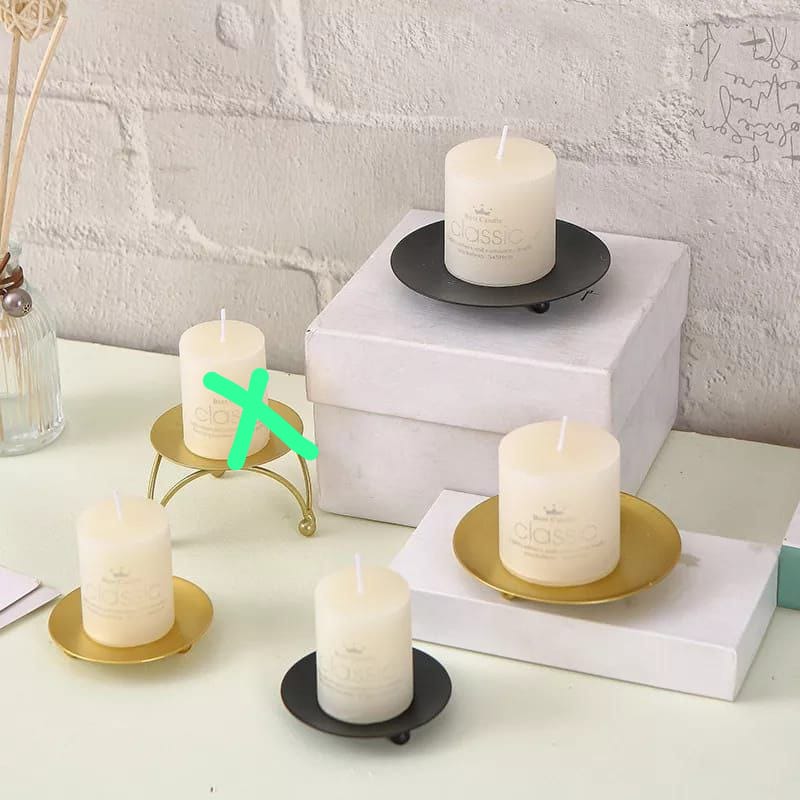 Decorative Metal Candle Holder 7cm Diameter Elegant Tabletop Tealight Candle Stand Modern Centerpiece Holder for Home Decor Weddings Parties Dining Tables Living Room and Events