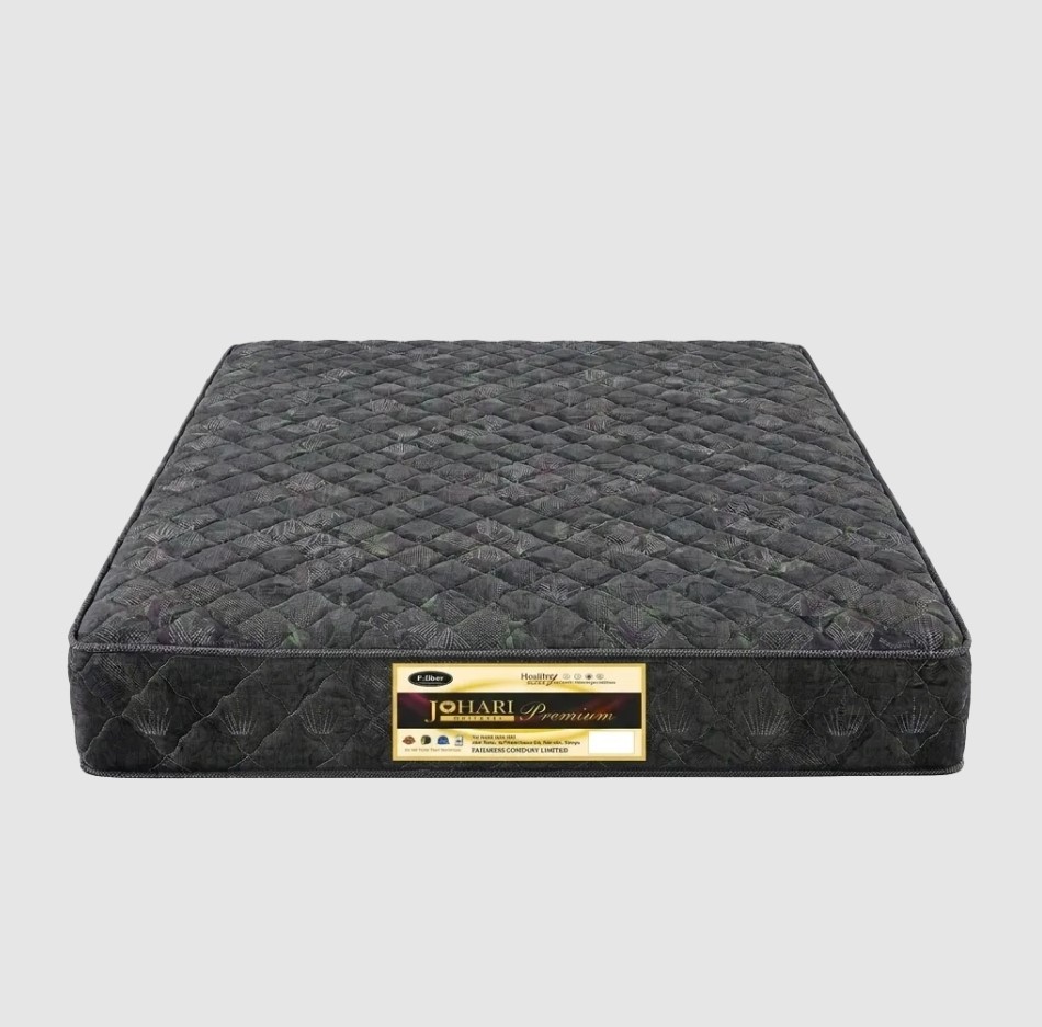 🔥(On offer)🔥 Johari 8-Inch Orthopedic Fibre Mattress & FREE 2-Pack Pillows ,Supportive & Breathable | Back Care Comfort | Quilted Soft Cover | Heavy Duty | Modern Design | 24-Month Warranty