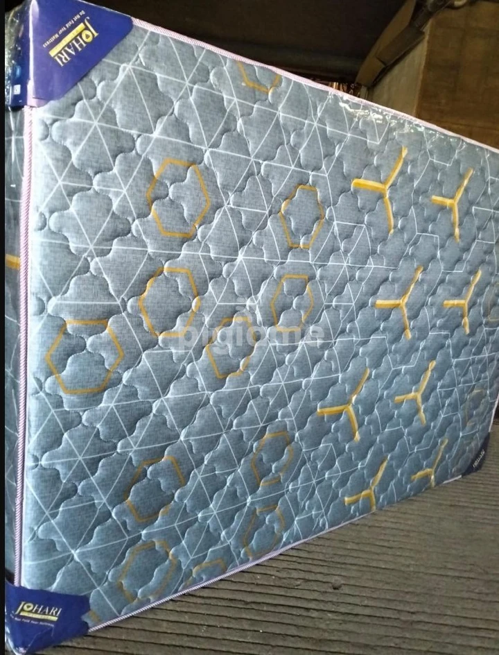 Johari Fiber Orthopedic Mattress 8 Inch Quilted Fibre Bed Back Care Support Comfortable Sleeping Mattress Durable Premium Design with 1 Year Warranty Available in Multiple Sizes for Home Bedroom Use