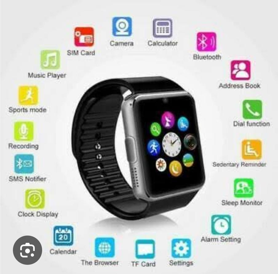 Smartwatch with SIM Card Memory Card Slot Pedometer Voice Recorder Sleep Monitoring Apps Video Recording Smart Fitness Wristwatch