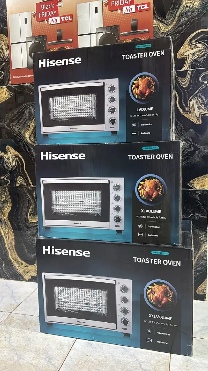 Hisense Electric Countertop Toaster Oven with Convection and Rotisserie – 38L, 48L or 60L