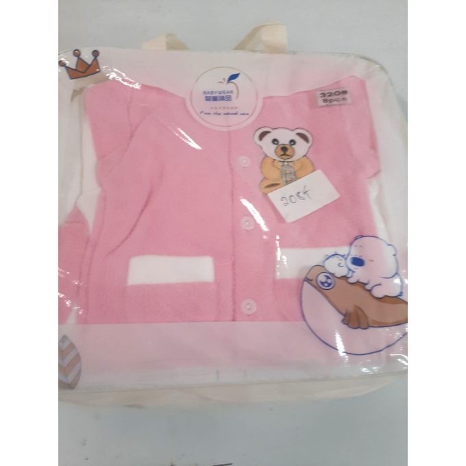 8-Piece Unisex Newborn Baby Receiving Set - 100% Cotton - 0-6M - Machine Washable