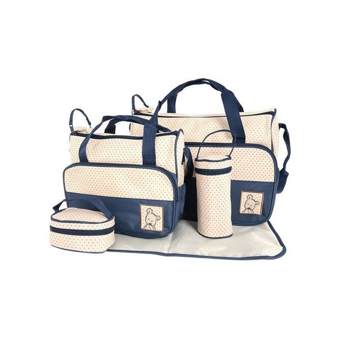 5-in-1 Waterproof Microfiber Baby Diaper Bag Set -